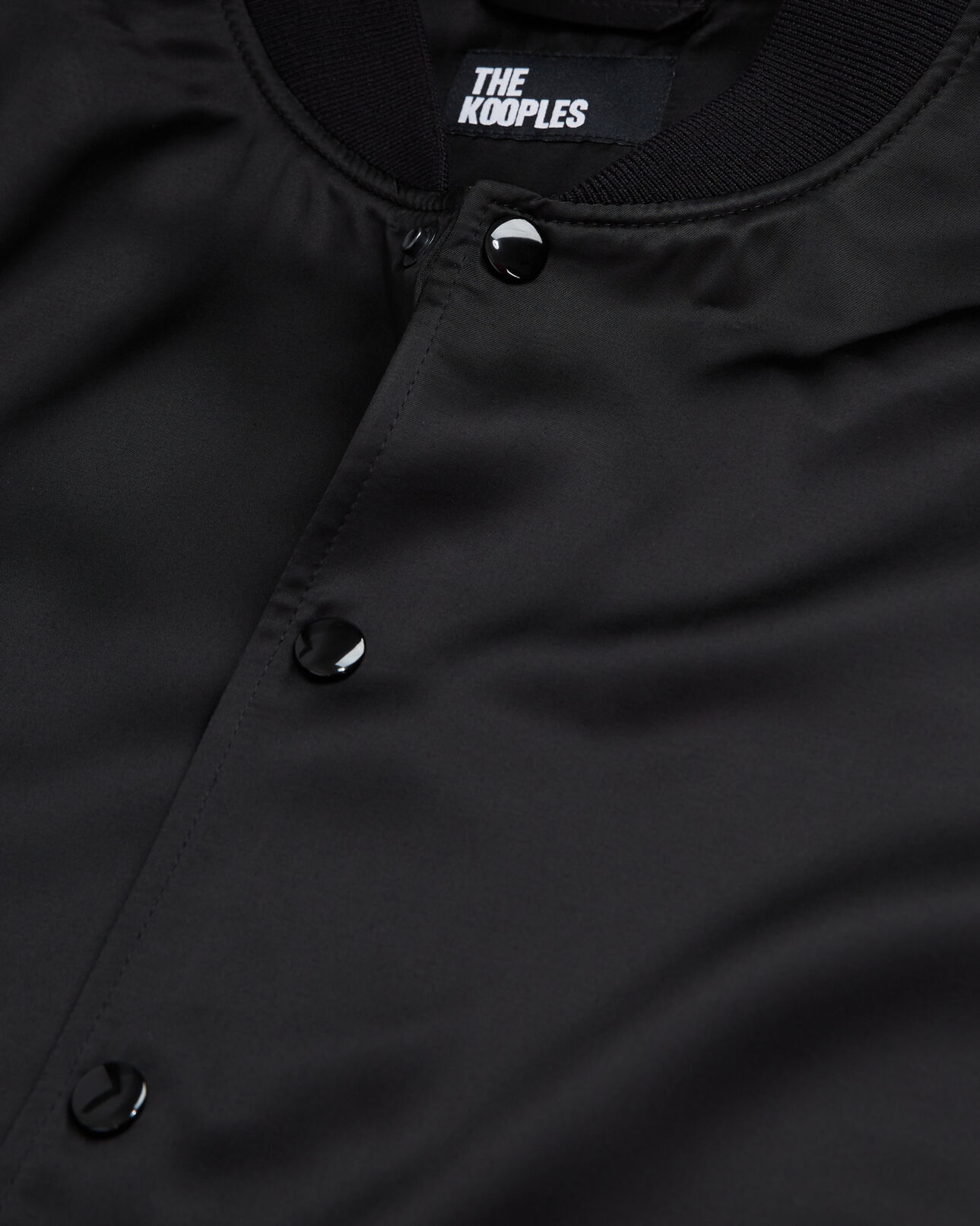 The Kooples MEN BLACK black satin effect jacket