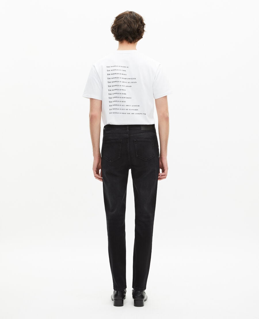 The Kooples HOMME BLACK WASHED jean slim noir
