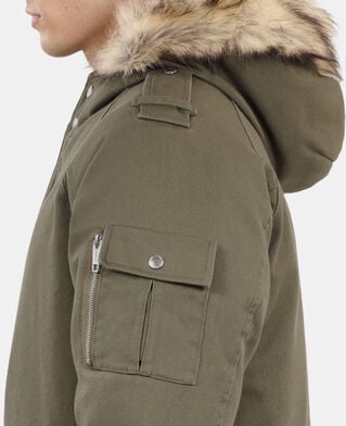 The Kooples HOMME KAKI parka à capuche kaki