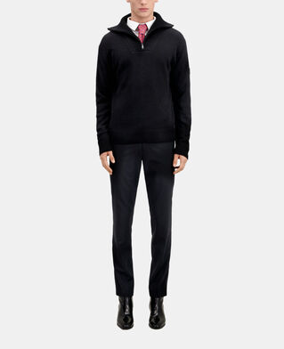 The Kooples HOMME BLACK pull en laine mélangée avec zip noir