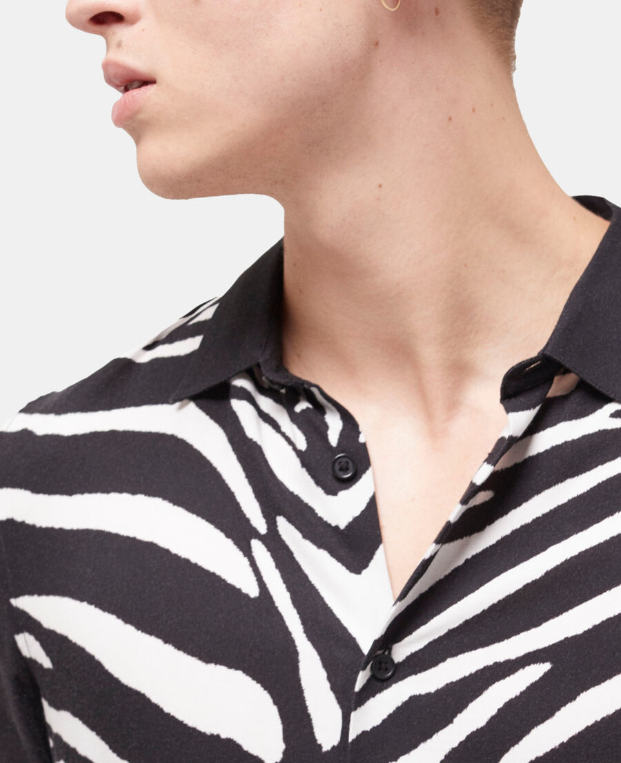 printed classic-collar shirt