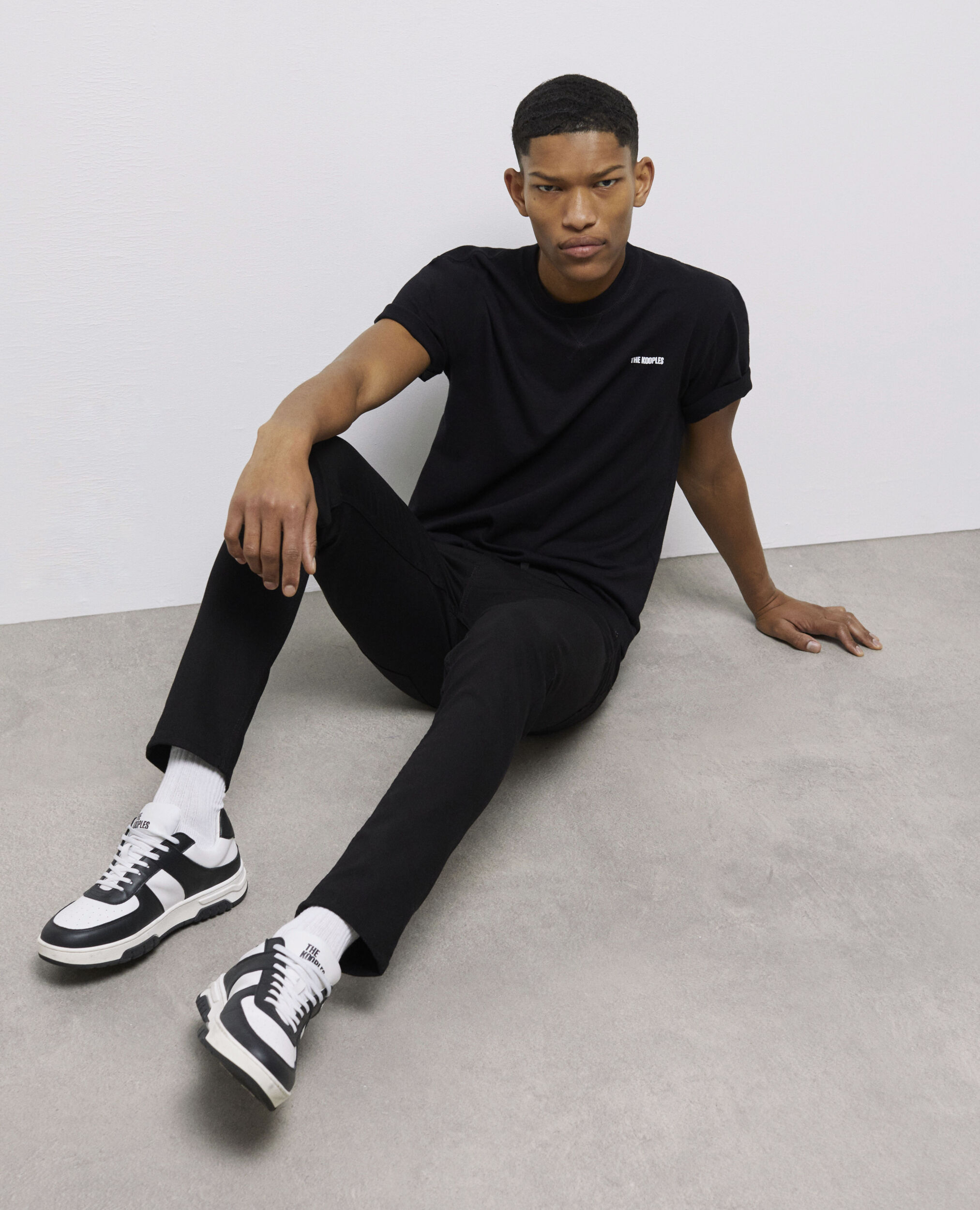 T-shirt Homme logo The Kooples noir, BLACK, hi-res image number null