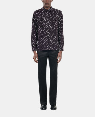 The Kooples HOMME BLACK WHITE chemise imprim&eacute;e &eacute;toiles