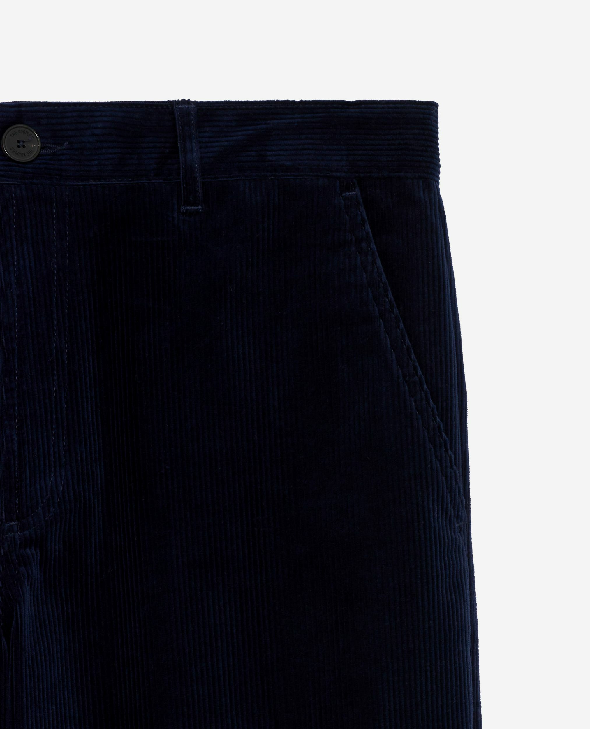 Pantalon large en velours côtelé marine, NAVY, hi-res image number null