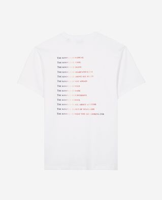 The Kooples MEN WHITE t-shirt with white multicolored logo