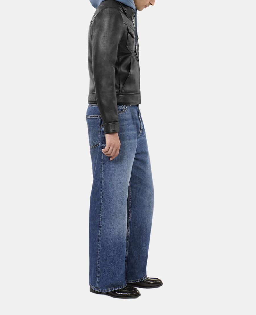 The Kooples H BLACK black leather jacket