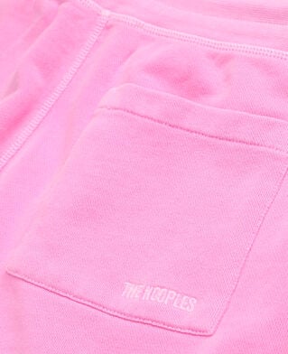 The Kooples WOMEN FLUO PINK fluorescent pink fleece shorts with logo