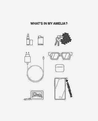 The Kooples WOMEN BLACK amelia small bag in black cracked leather