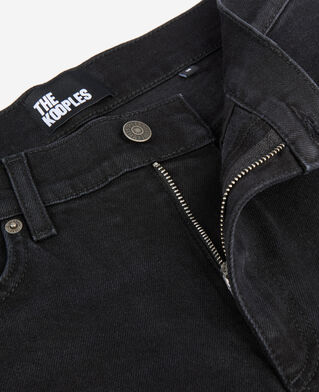 The Kooples DAMEN BLACK WASHED schwarze jeans mit slim-fit-passform