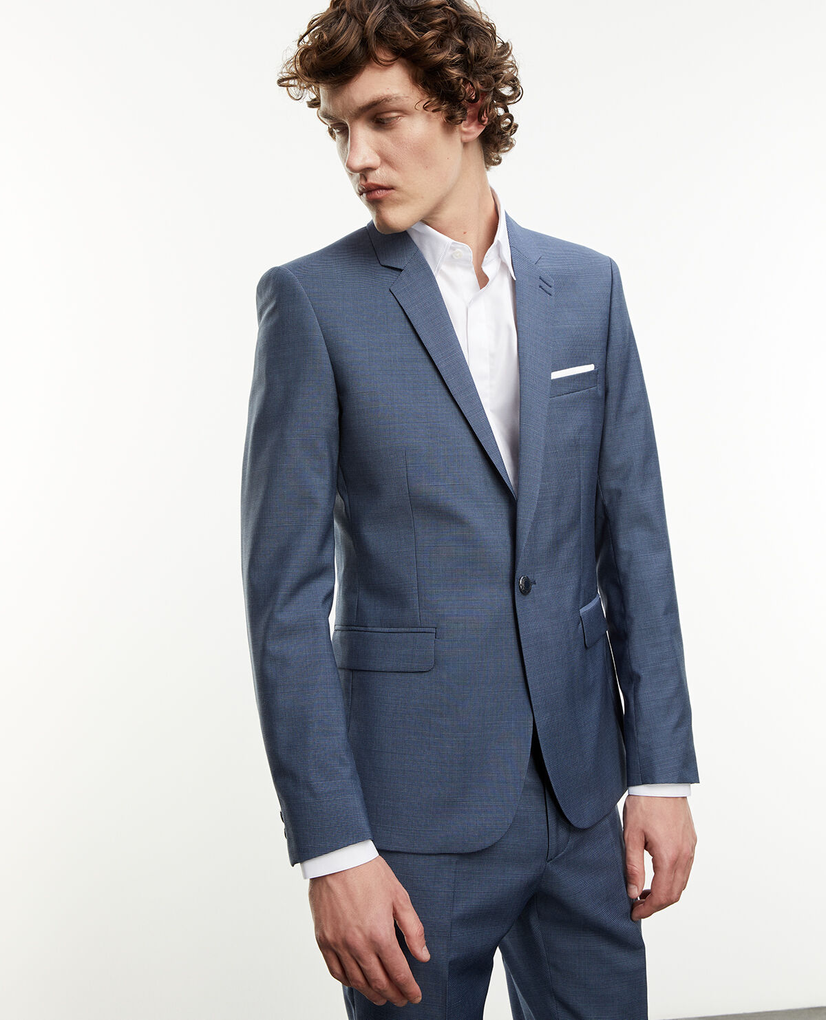 Light blue wool jacket online
