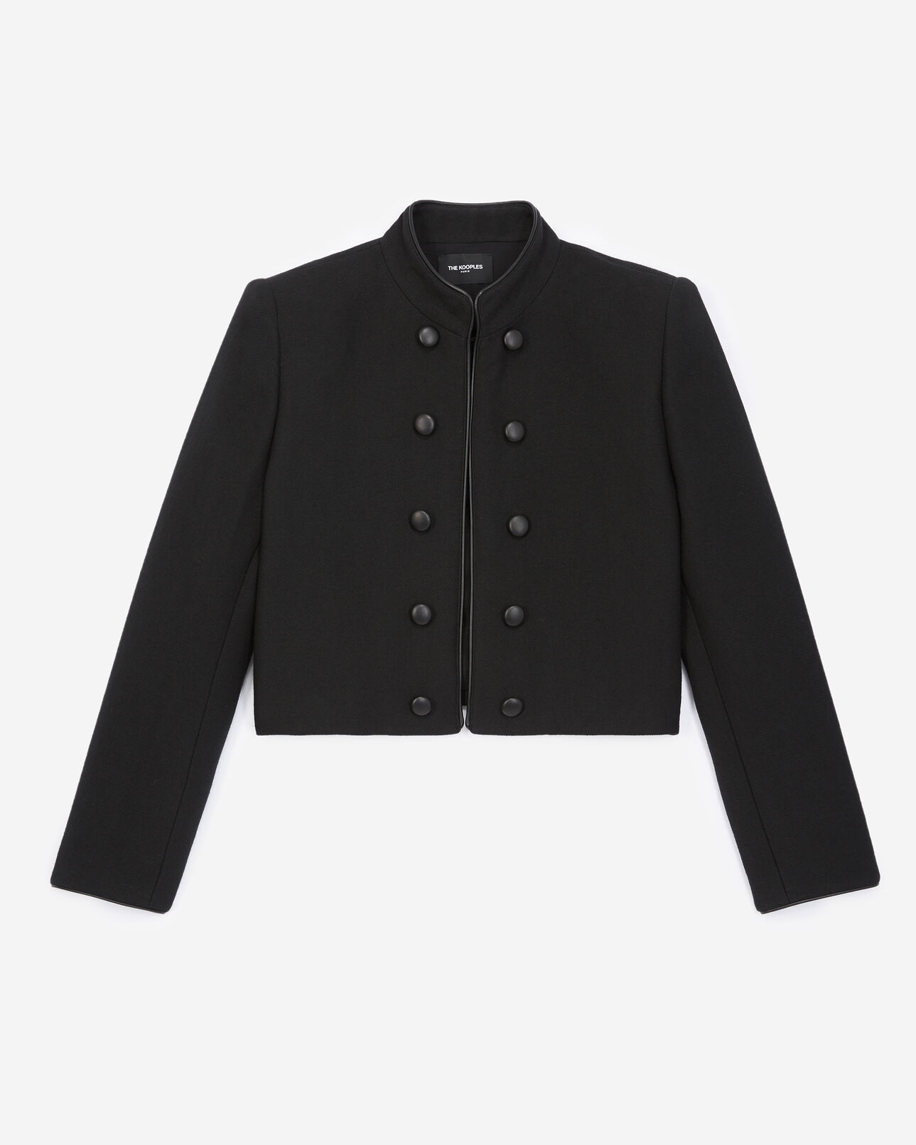 The Kooples FEMME BLACK veste coton tailleur style officier noire