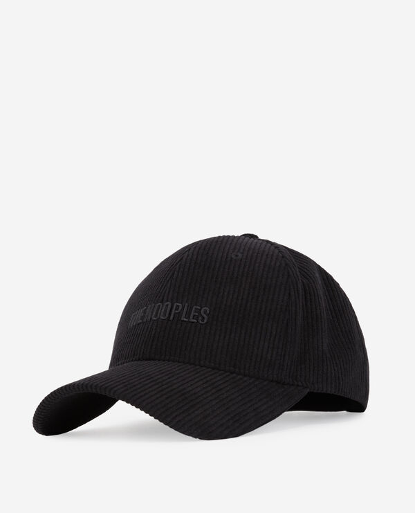 black corduroy cap