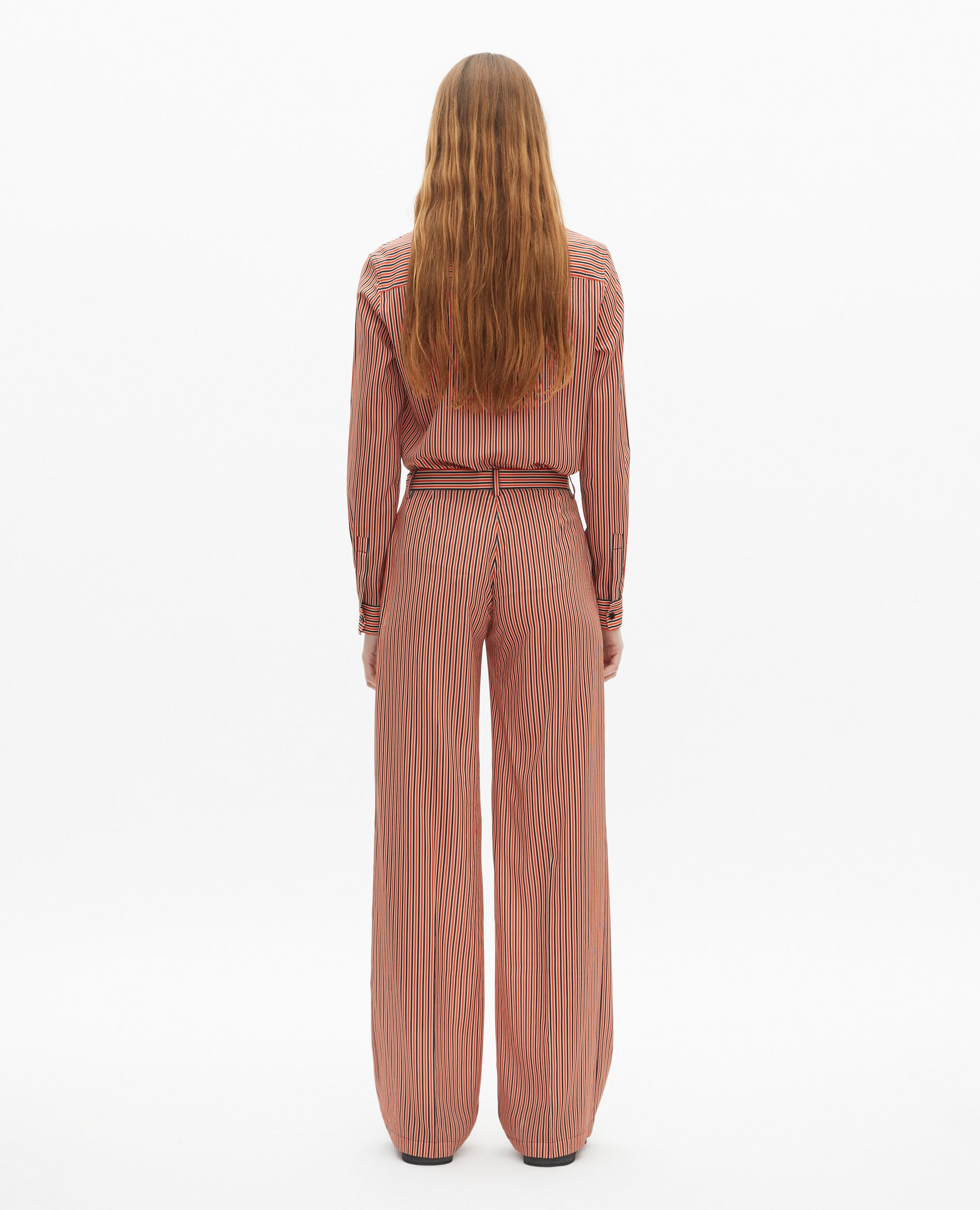 Wide-leg pants with red and blue stripes, DARK NAVY / FIRE RED, hi-res image number null