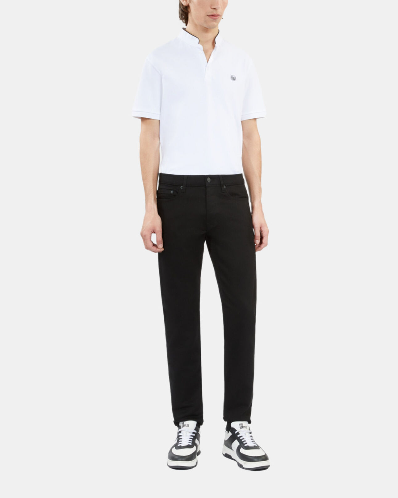 The Kooples MEN BLACK BRUT slim black jeans