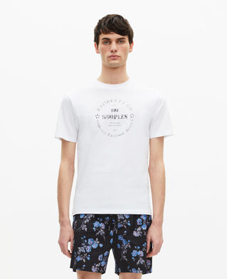 The Kooples HERREN BLACK BLUE schwarzer badeanzug mit blumenmuster