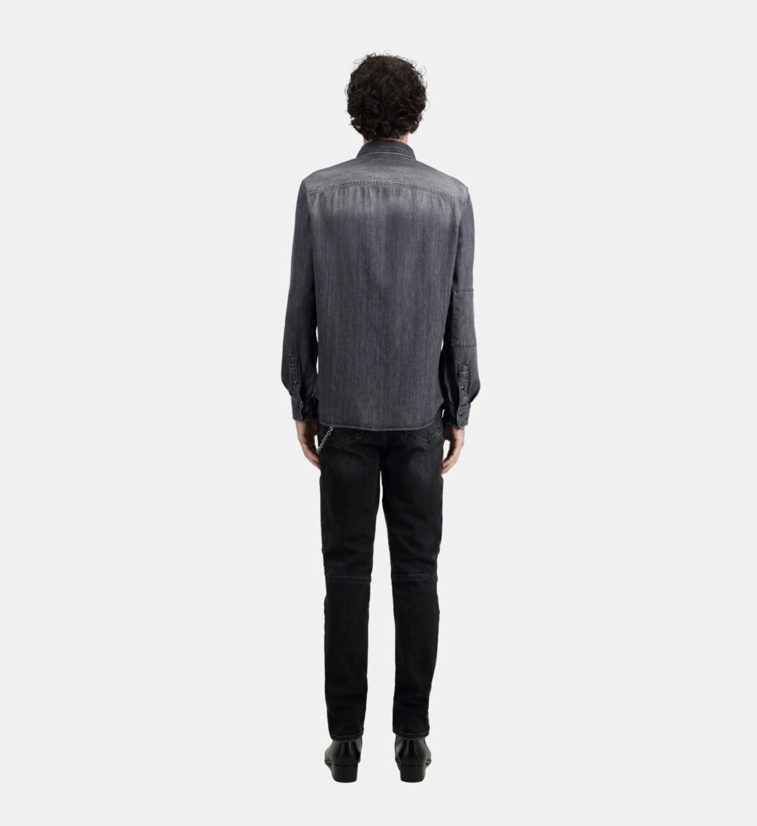 Denim deals shirt grey