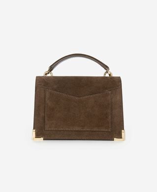 The Kooples FEMME CHOCOLATE sac emily small en suède marron