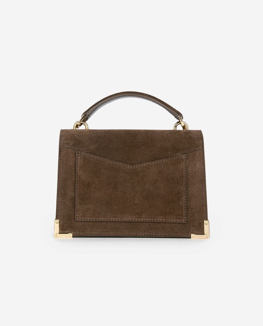 The Kooples DAMEN CHOCOLATE emily small tasche aus braunem wildleder