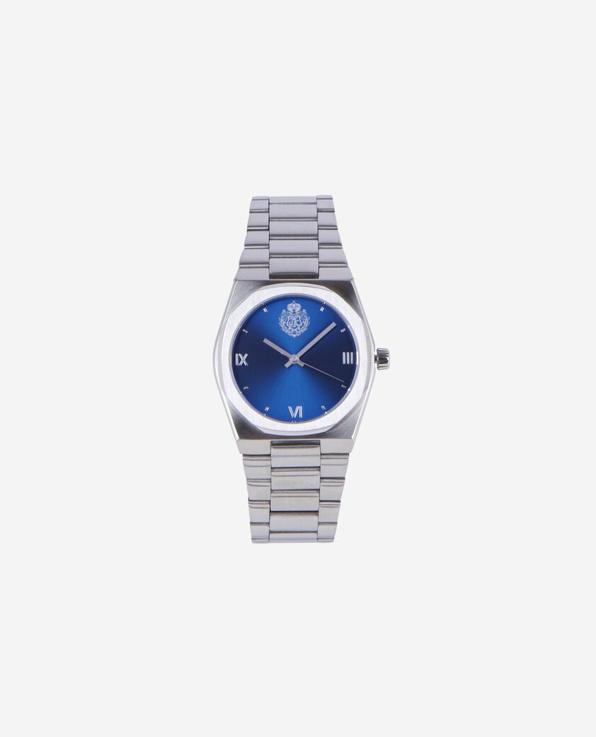 The Kooples MIXED NAVY / SILVER watch with silver blazon blue dial