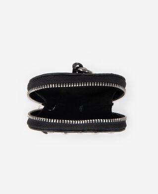 The Kooples F BLACK black leather purse/bag charm
