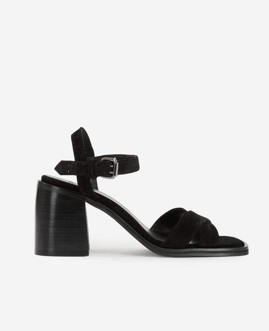 The Kooples DAMEN BLACK schwarze ledersandalen