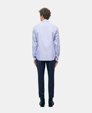 The Kooples HOMME WHITE / SKY BLUE chemise col classique à rayures