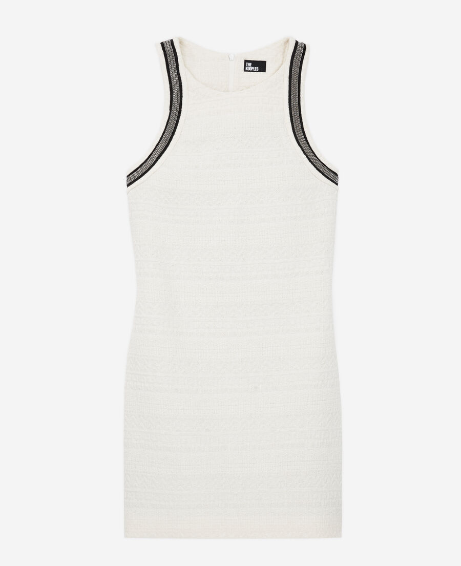 short ecru dress