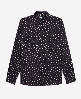 The Kooples MEN BLACK WHITE star printed shirt