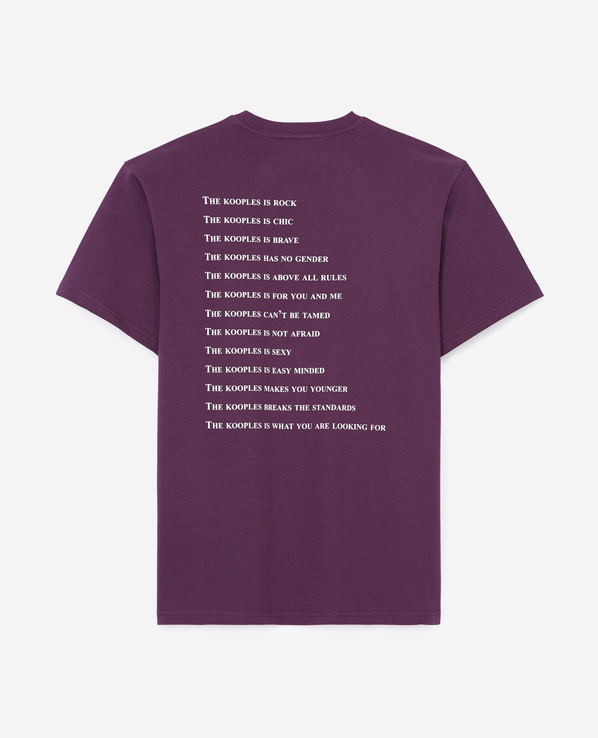 T-shirt violet coton imprimé what is, PURPLE, hi-res image number null