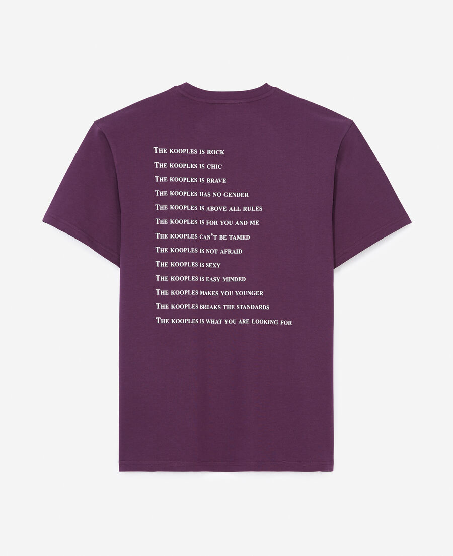 t-shirt violet coton imprimé what is