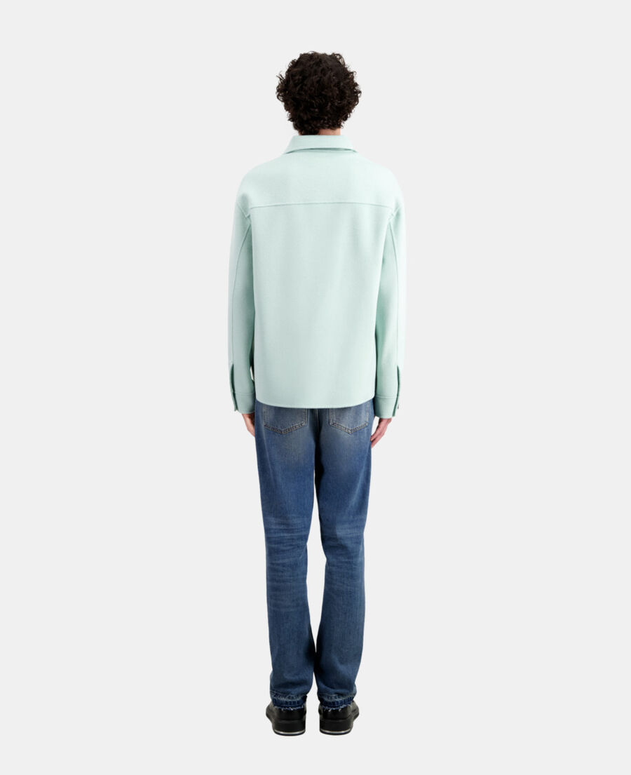The Kooples HERREN OCEAN grüne hemdjacke aus wolle