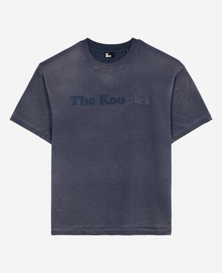 The Kooples MEN DARK NAVY t-shirt with navy logo