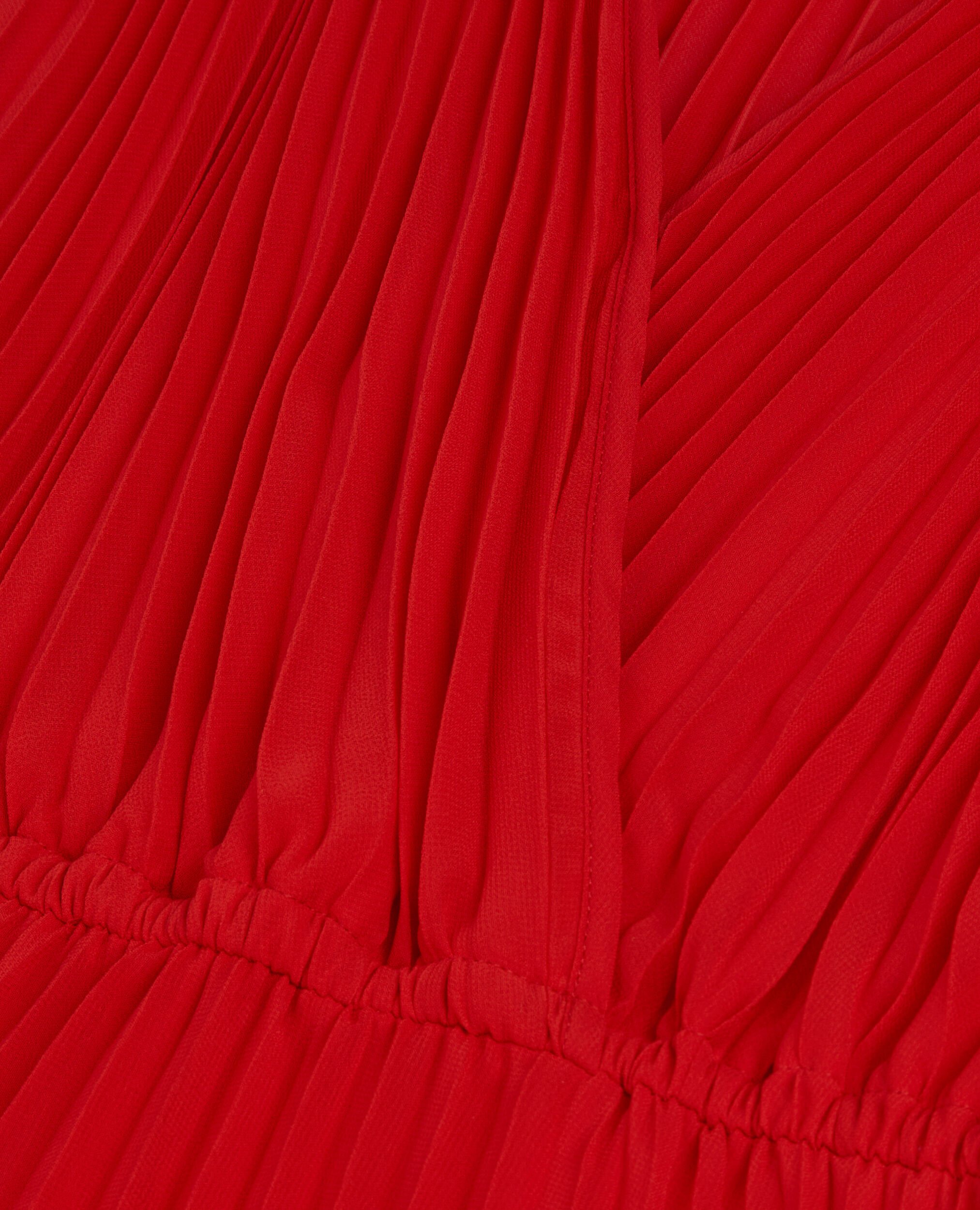 Robe longue plissée rouge, RED, hi-res image number null