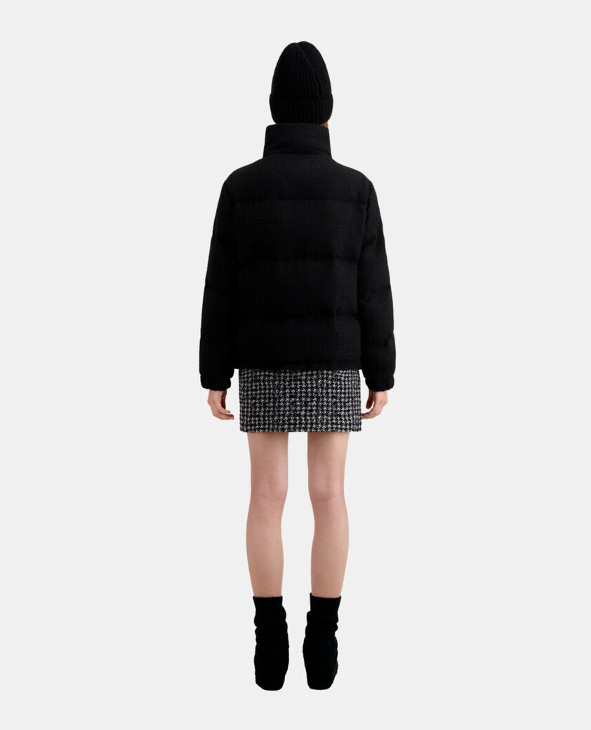 The Kooples FEMME BLACK doudoune noire en tweed