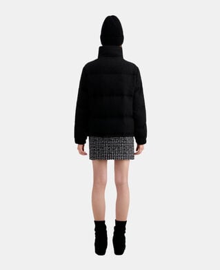 The Kooples DAMEN BLACK schwarz daunenjacke aus tweed