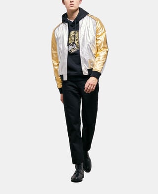 The Kooples HOMME SILVER / GOLD bomber doré et argenté