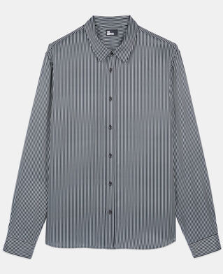 The Kooples HERREN BLACK WHITE schwarz-weißes hemd mit streifen