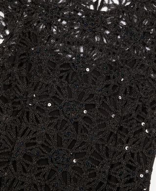 The Kooples WOMEN BLACK short black guipure dress