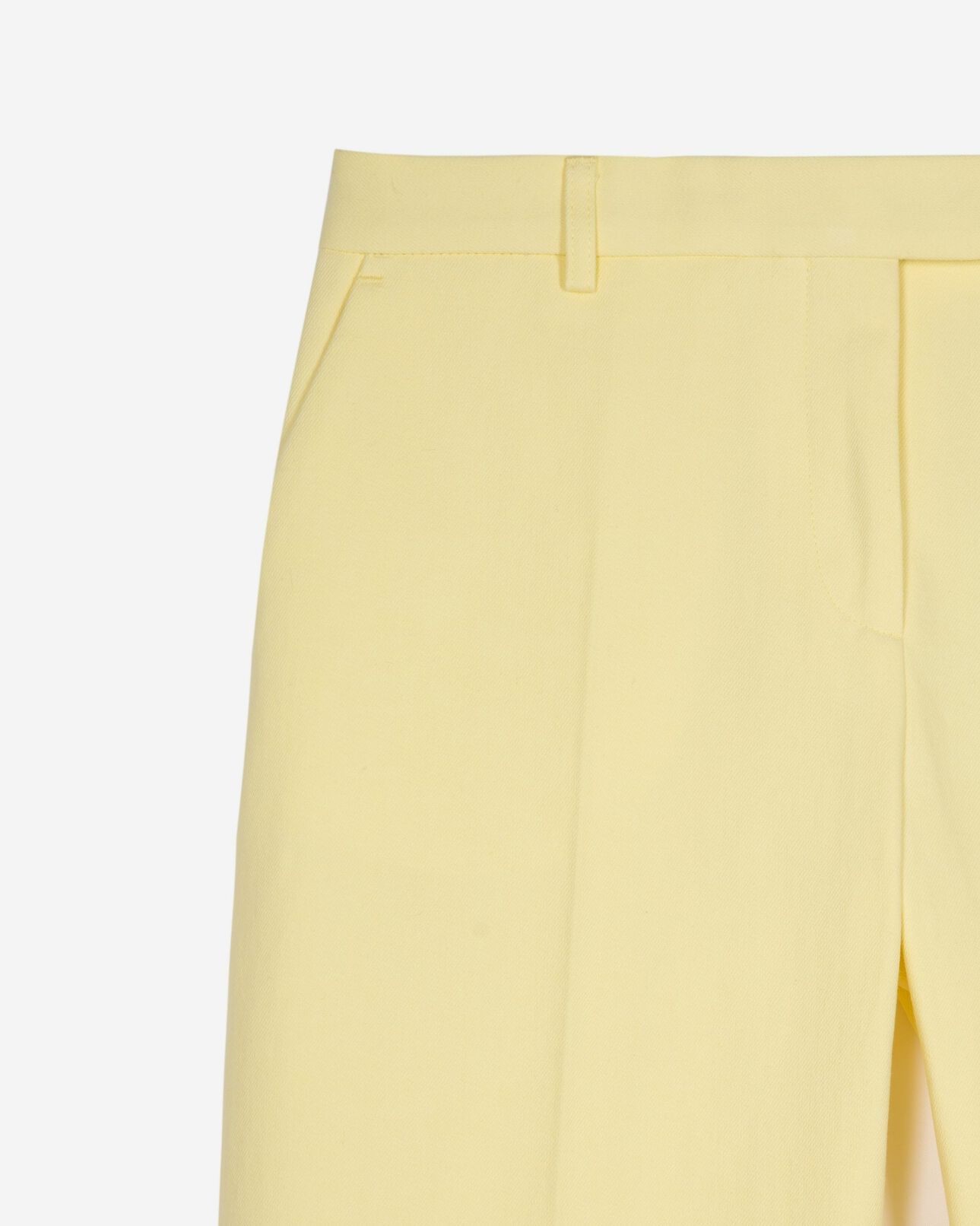The Kooples FEMME YELLOW pantalon costume large en coton jaune