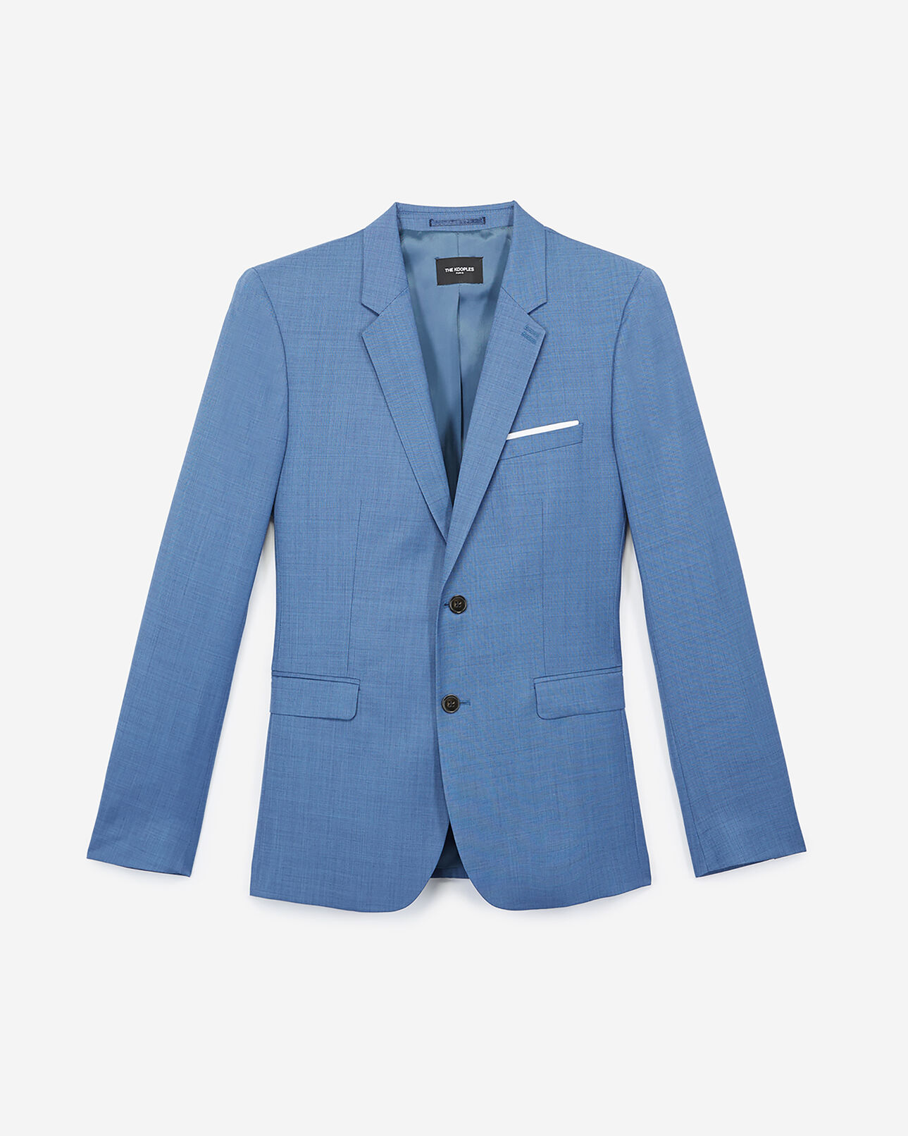 The Kooples MEN BLUE slim-fit blue wool blazer