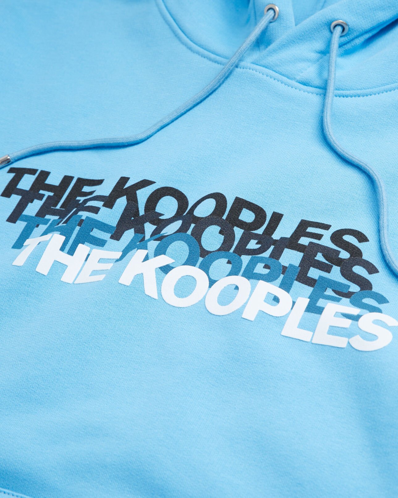 The Kooples HOMME BLUE sweat bleu coton capuche logo dégradé