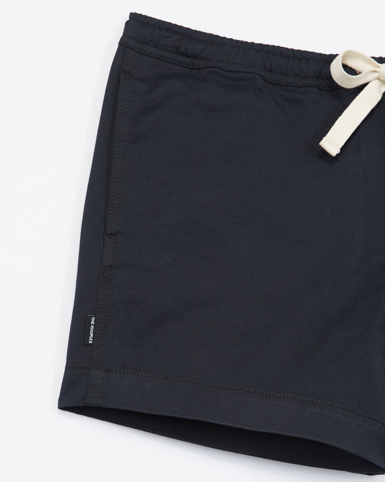 The Kooples HOMME DARK NAVY short bleu coton avec poche arrière