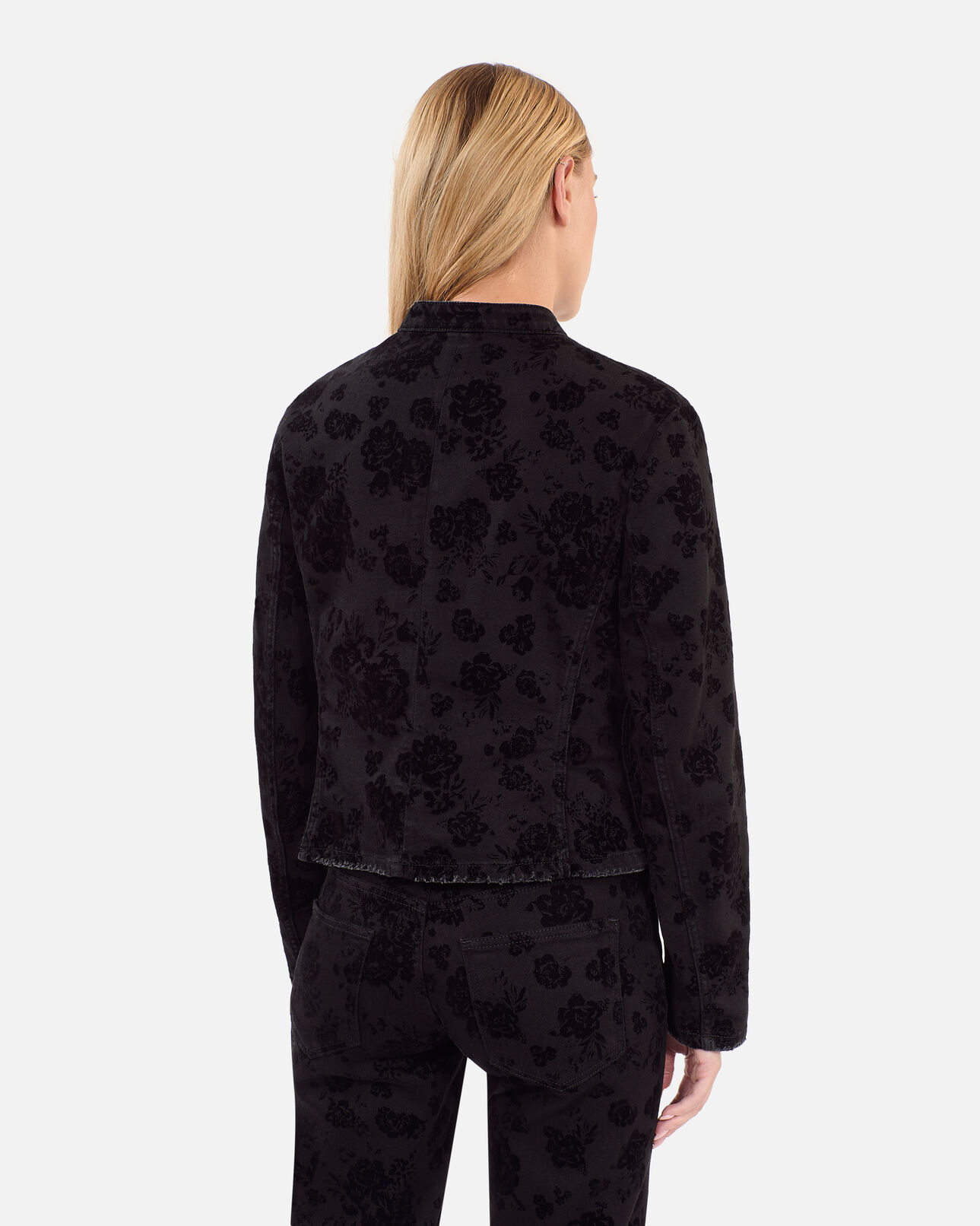 The Kooples WOMEN BLACK black denim jacket