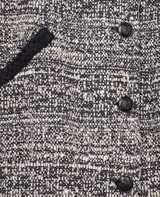 The Kooples WOMEN BLACK WHITE black and white tweed jacket