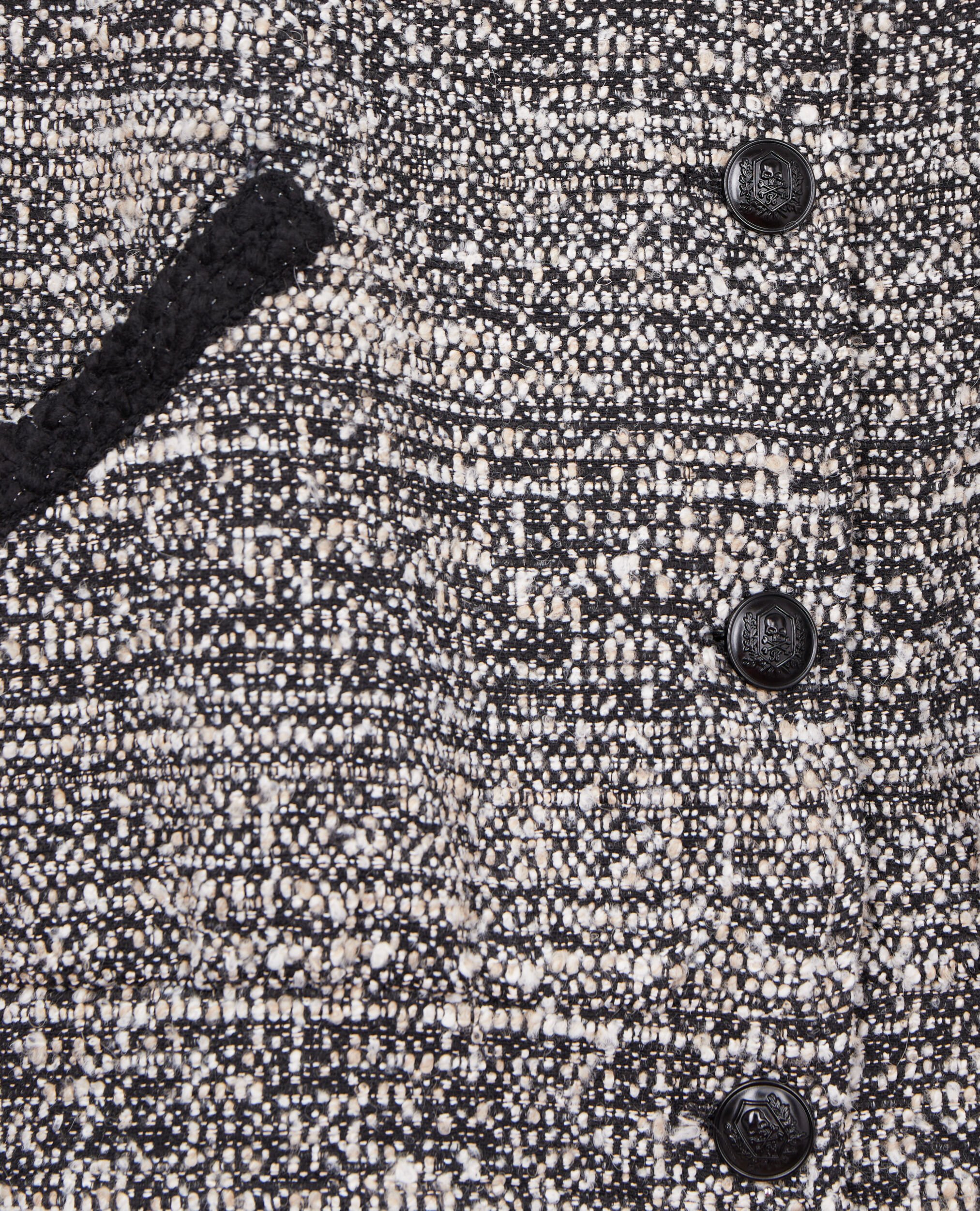 Black and white tweed jacket, BLACK WHITE, hi-res image number null