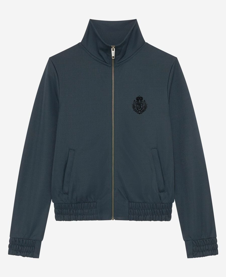 The Kooples FEMME FOREST sweatshirt &agrave; zip vert fonc&eacute;