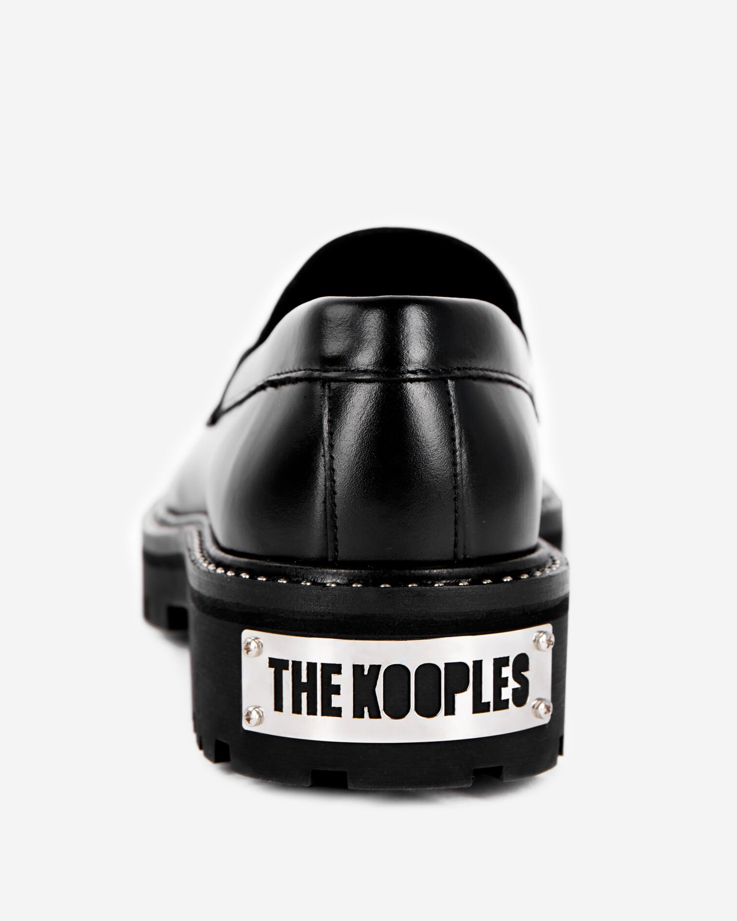 Black leather loafers, BLACK, hi-res image number null