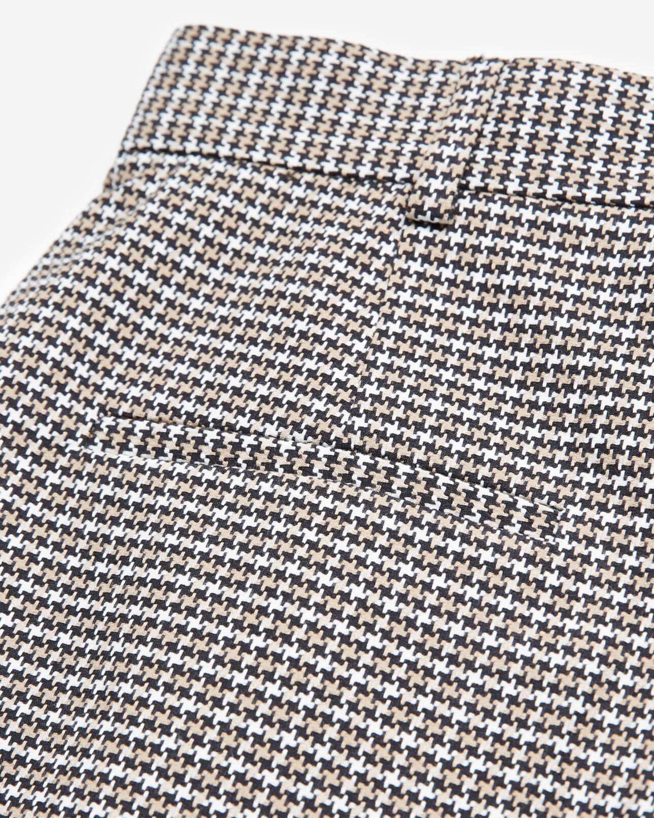 The Kooples FEMME BEIGE-BROWN short à carreaux coupe tailleur droite