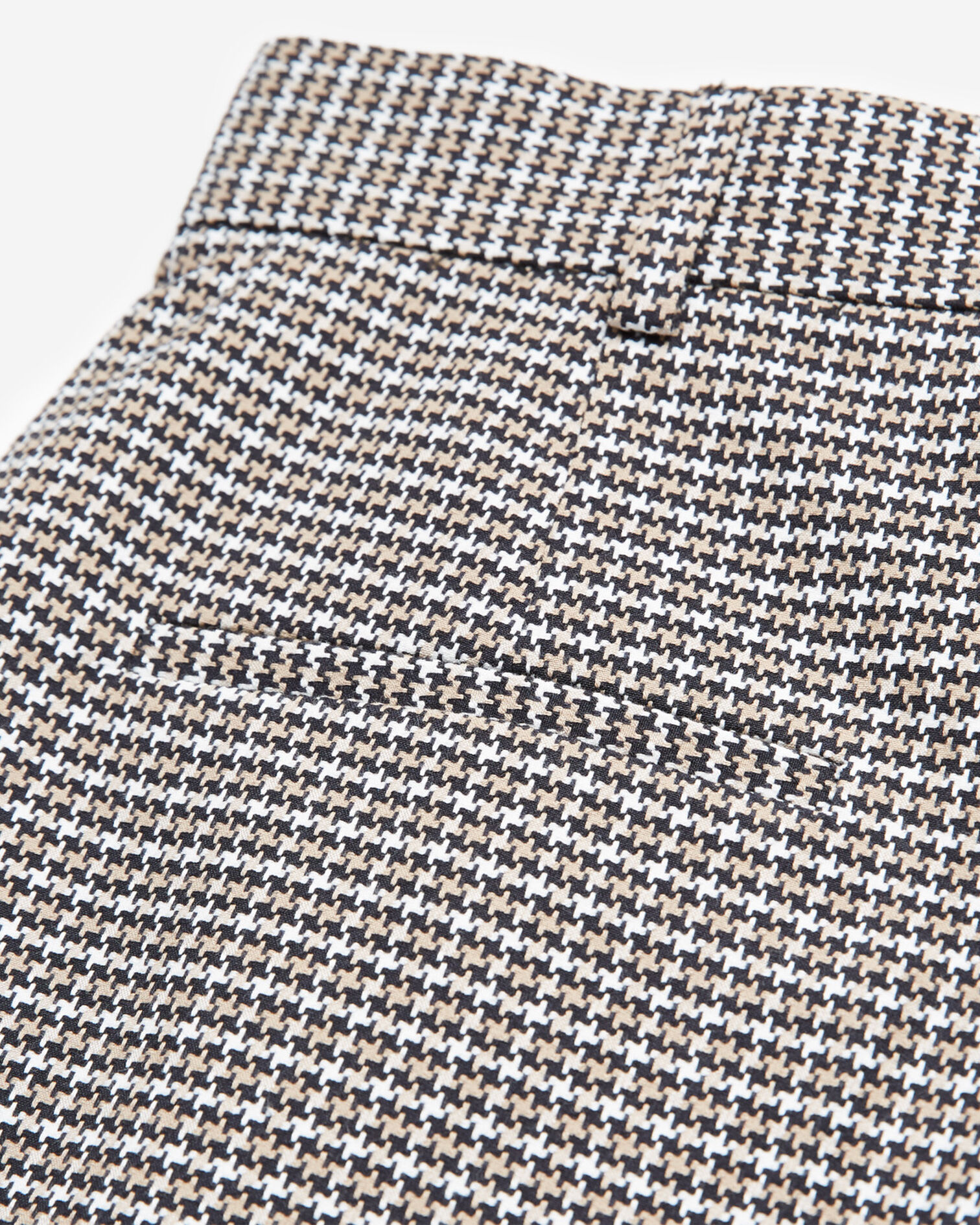 Short à carreaux coupe tailleur droite, BEIGE-BROWN, hi-res image number null