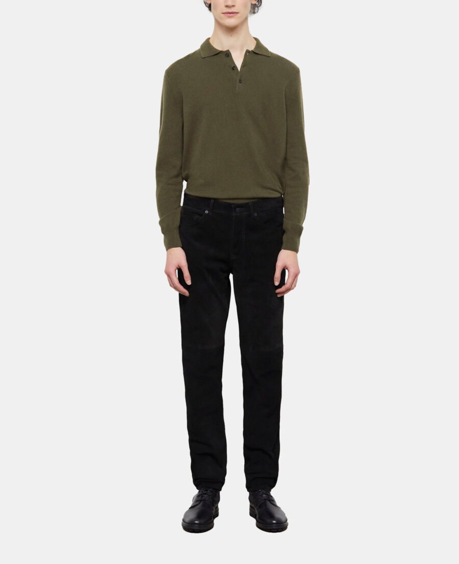 The Kooples H BLACK black suede leather pants